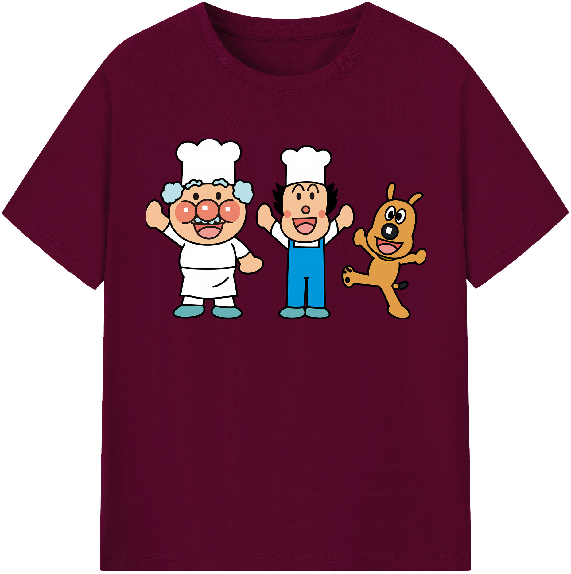 （画像用） アンパンマン Anpanman レディースカジュアルプリントTシャツ（綿100％）